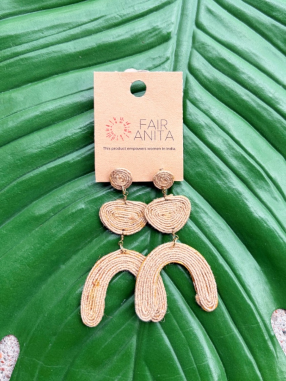 Fair Anita Fair Trade Jovial Jute Earrings